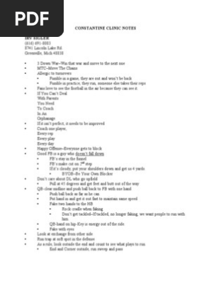 2005 Constantine Clinic Notes