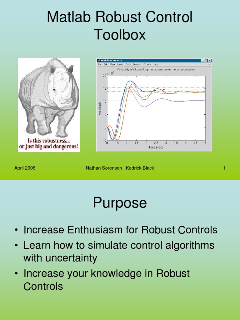 Matlab Robust Control Toolbox | PDF | Matrix (Mathematics) | Parameter ...
