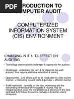 Topic 16 - InTRO to Computerised Audit