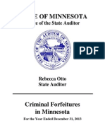 Office of The State Auditor 2013 Criminal Forfeiture Report