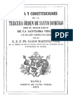 Regla y Constituciones de La Tercere Orden de Santo Domingo