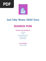 Family Child Care Business Plan