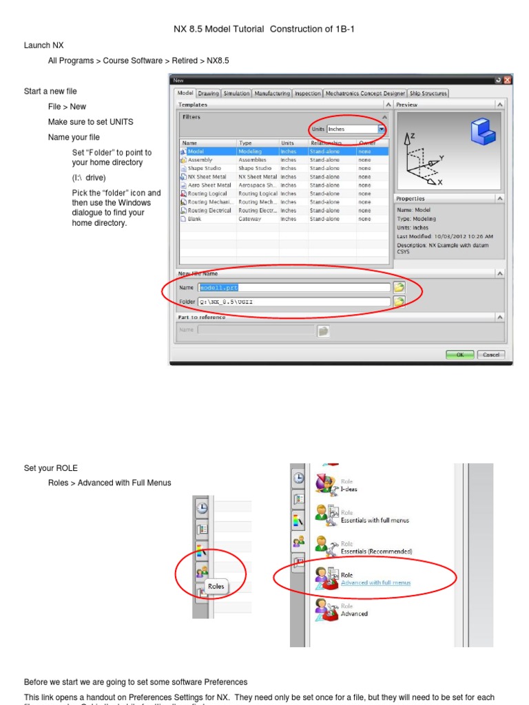 NX 8.5 Model Tutorial Construction of 1B-1 | PDF | Teaching Methods ...