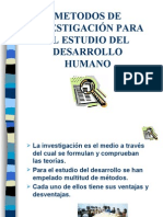 Metodos de Investigaci 3n Para El Estudio Del Desarrollo