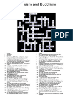 Hinduism, Buddhism Crossword Puzzle Answer Key