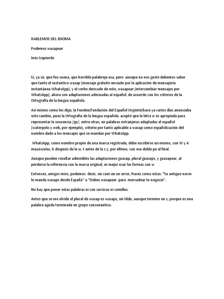 Palabras Extranjeras Adaptadas Al Español Wikipedia