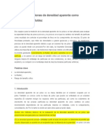 El Uso de Mediciones de Densidad Aparente Como Indicadores de Fluidez