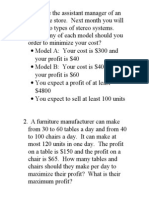 Linear Programming Problems