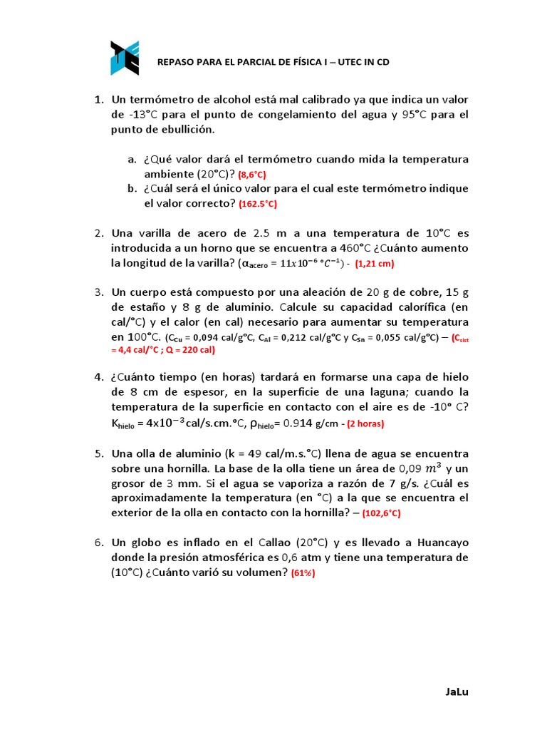 Repaso para El Parcial de Física I - Utec in CD Parte I | PDF