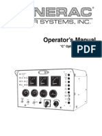 C Option Control Panel - Operator's Manual - GENERAC