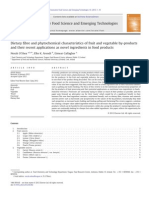 Dietary Fibre and Phytochemical Characteristics of Fruit and