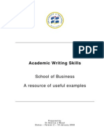 Academic Writing Skills SoB 2008