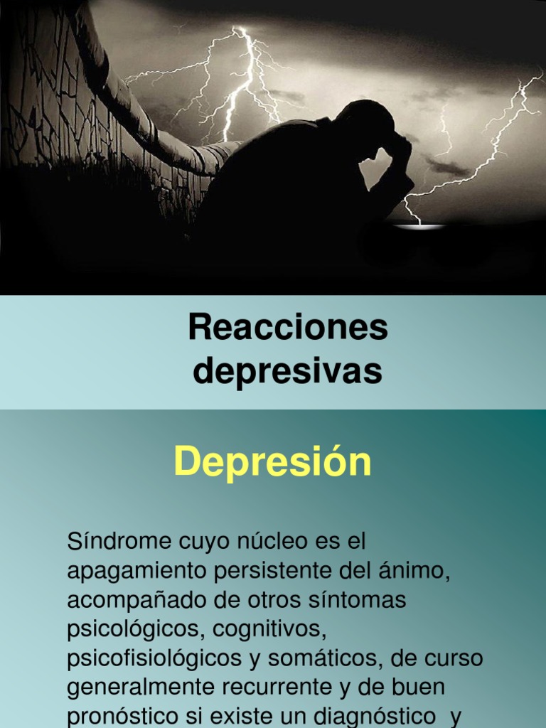reacciones depresivas | Depresión (estado de ánimo) | Medicina | Prueba