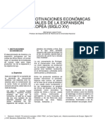 Sobre Las Motivaciones Economicas y Espirituales de La Expansion Europea Siglo XV