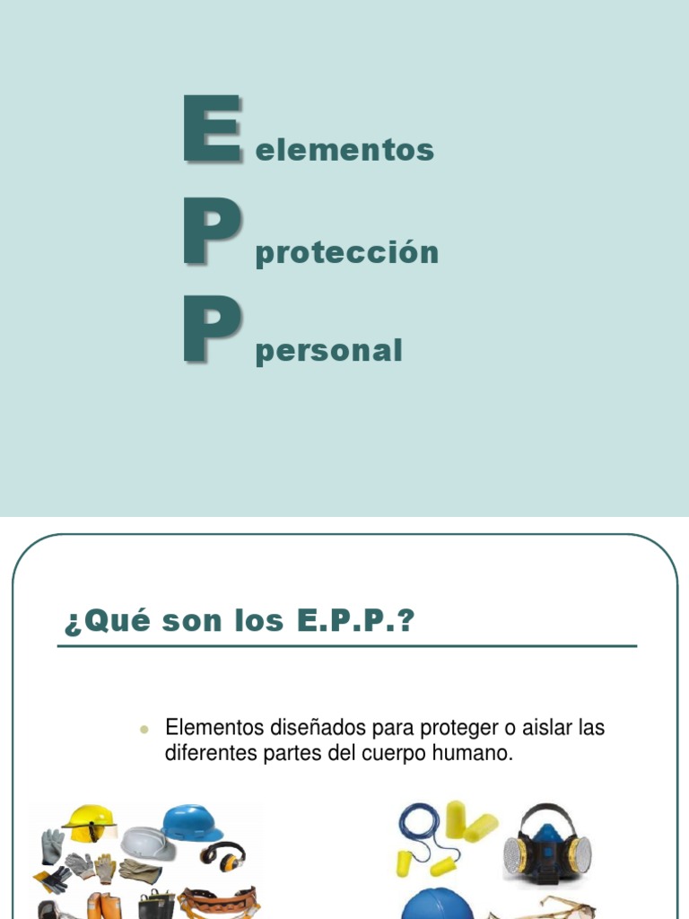 Elementos De Proteccion Personal Pdf Guante Materiales