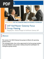 2401 SAP NetWeaver Gateway Focus Group Meeting