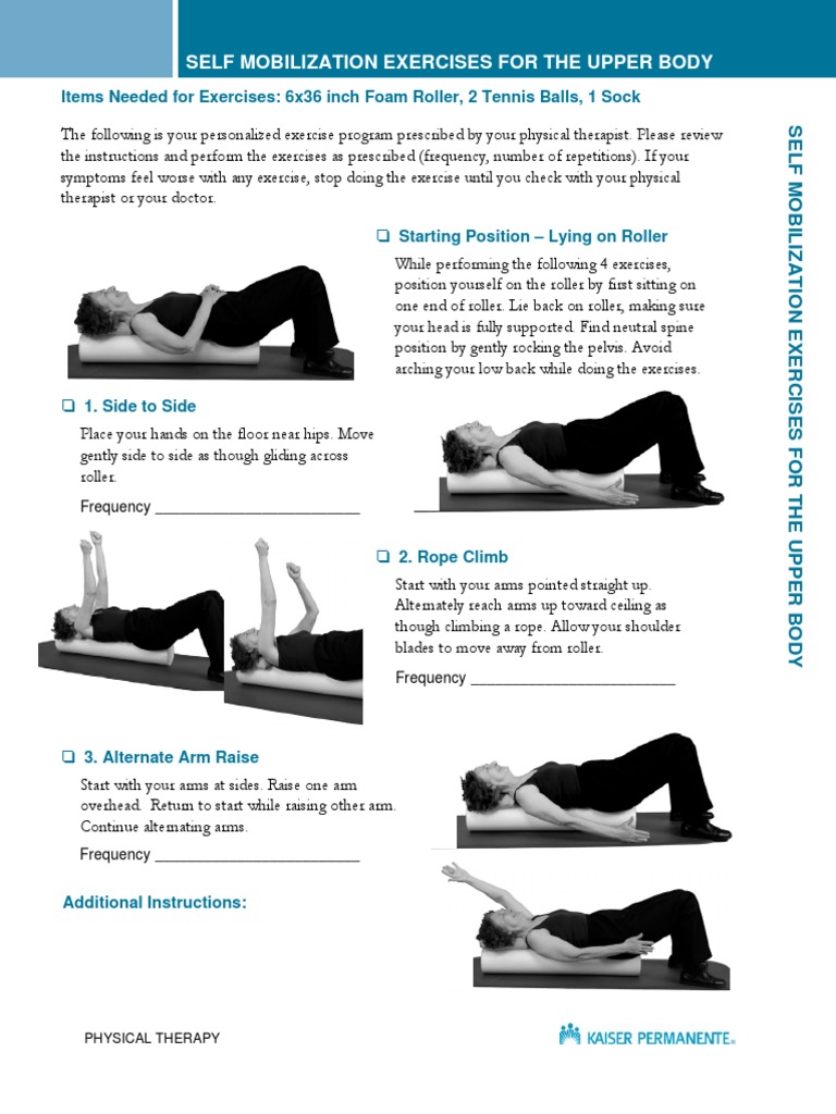 Spine Thoracic Self Mobilization Exercises For The Upper Body PDF