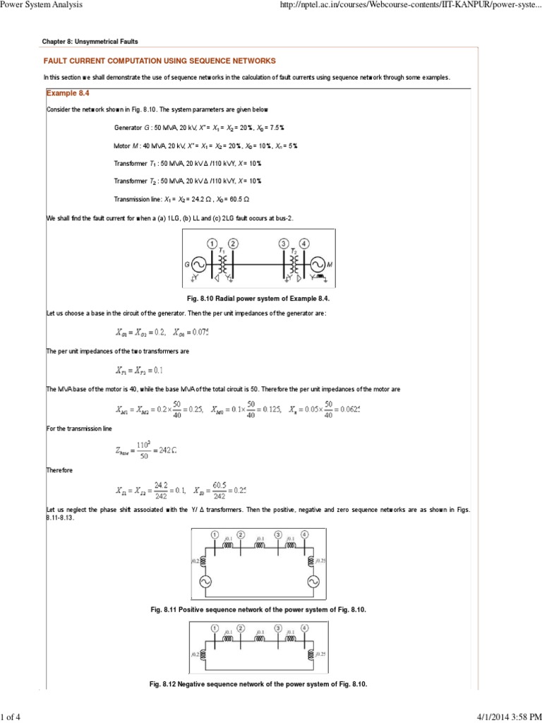 Fault Current Calculation via Sequence Networks | PDF | Electric Power ...