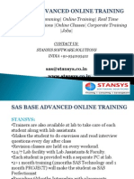 Sas Base and Advanced OnlineTtraining Institutes in Bangalore