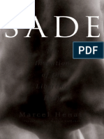 Sade The Invention of The Libertine Body