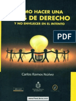 Como Hacer Una Tesis de Derecho y No Envejecer en El Intento - Carlos Ramos Nuñez