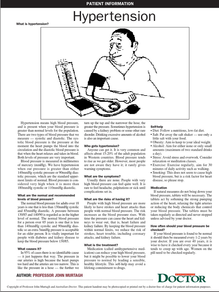 Hypertency: Hypertension Handout