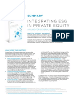 Integrating ESG in PE