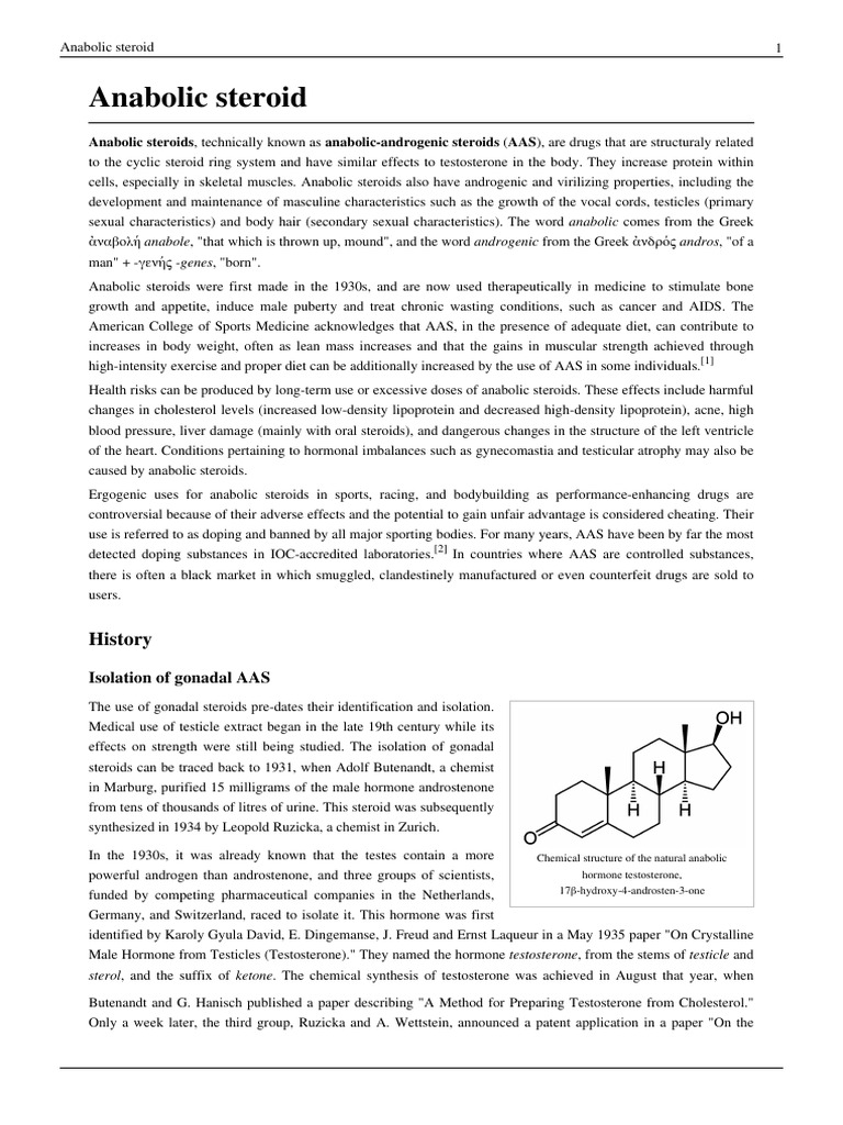 Anabolic Steroid | PDF | Androgen | Testosterone