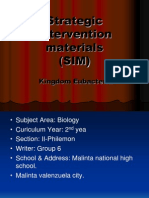 Strategic Intervention Materials (SIM) : Kingdom Eubacteria