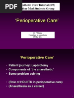 Perioperative Care Anaesthesia 