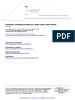 Predictors of Pressure Ulcers in Adult Critical Care Patients PDF