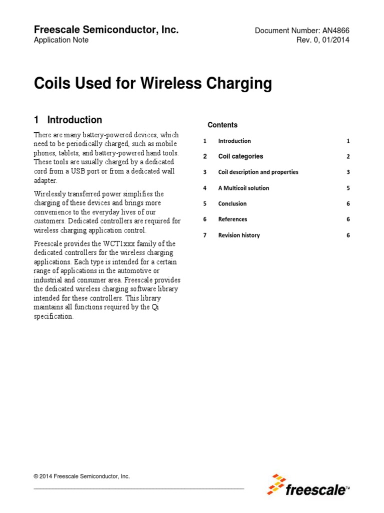 Coils Used For Wireless Charging | PDF | Inductor | Wireless