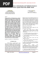 Multi-User License Authentication and Validation System to
Protect Against Man in the Middle Attack