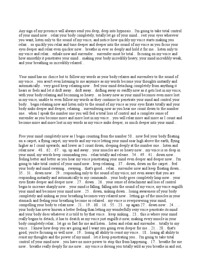 SS Hypno Script Breathing Hypnosis