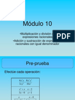 Multiplicacion y Division de Expresiones Racionales