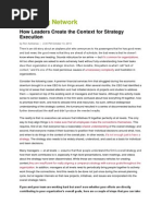 Leadership and Execution