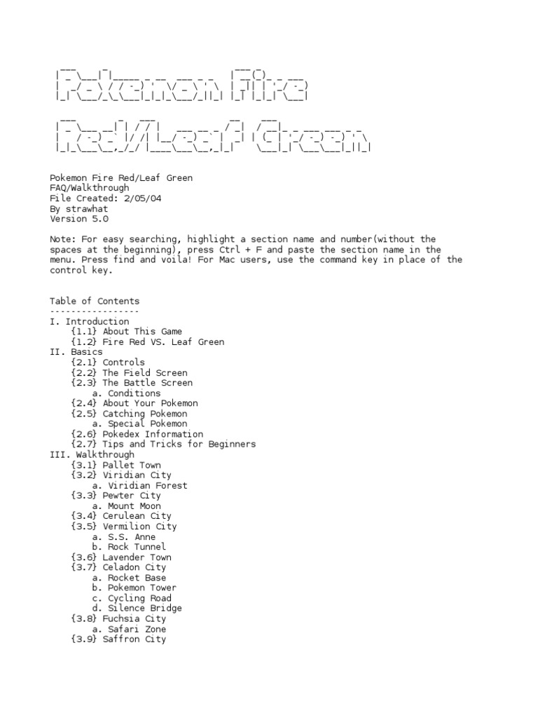 Pokemon Walkthrough, PDF, Pokémon