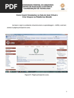Como Inserir Estudantes Na Sala de Aula Virtual e Criar Grupos Na Plataforma Moodle