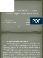 Crearea Materiei, Rolul Si Scopul Acesteia in Perspectiva Ecologica