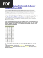 Download CaraMelakukanUjiStatistikDeskriptifDenganSoftwareSPSSbyYulkeFChenarnoSN228296313 doc pdf