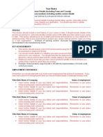 Unemployed Cv Template