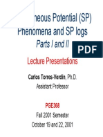 Spontaneous Potential (SP) Phenomena and SP Logs: Parts I and II