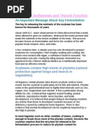 Miso and Fermented Soy Foods on Thyroids