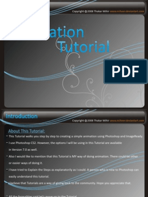 Animation Tutorial | PDF | Adobe Photoshop | Software