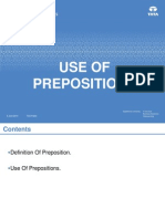 Use of Prepositions: 5 June 2014 TCS Public