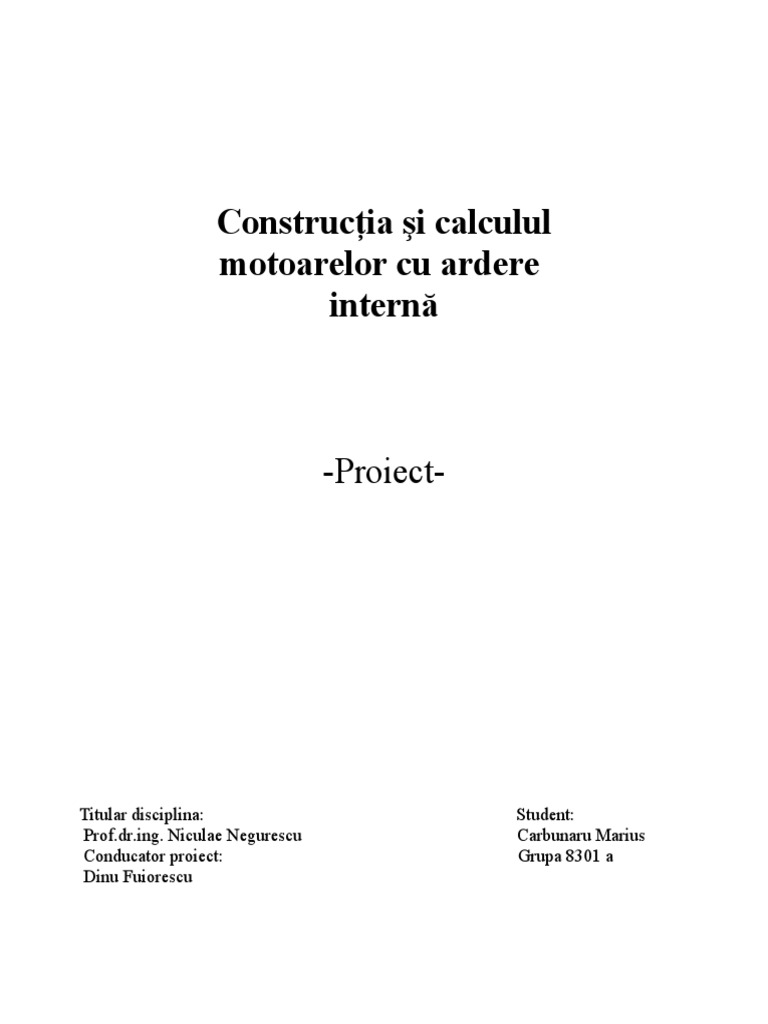 Motoare Proiect | PDF