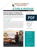 Municipal Arts, Culture & Heritage Newsletter - Spring & Summer 2014 