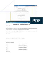 Evaluación Nacional 2014 - Preguntas 1-16