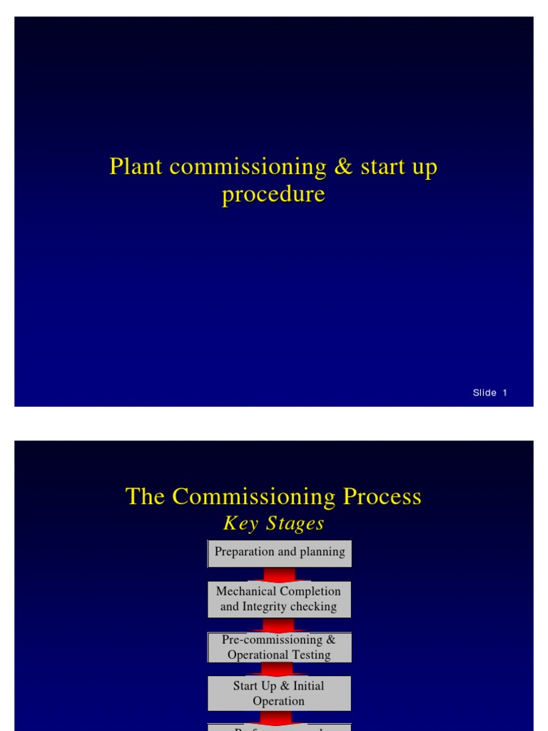 Plant Commissioning Start Up Procedure PDF Heat Exchanger Steam