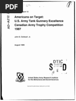 Americans on Target U S Army Tank Gunnery Excellence Canadian Army Trophy Competition USA 1989